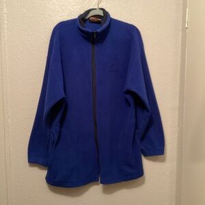 Mika Yoga Wear Royal Blue Fleece Jacket XL